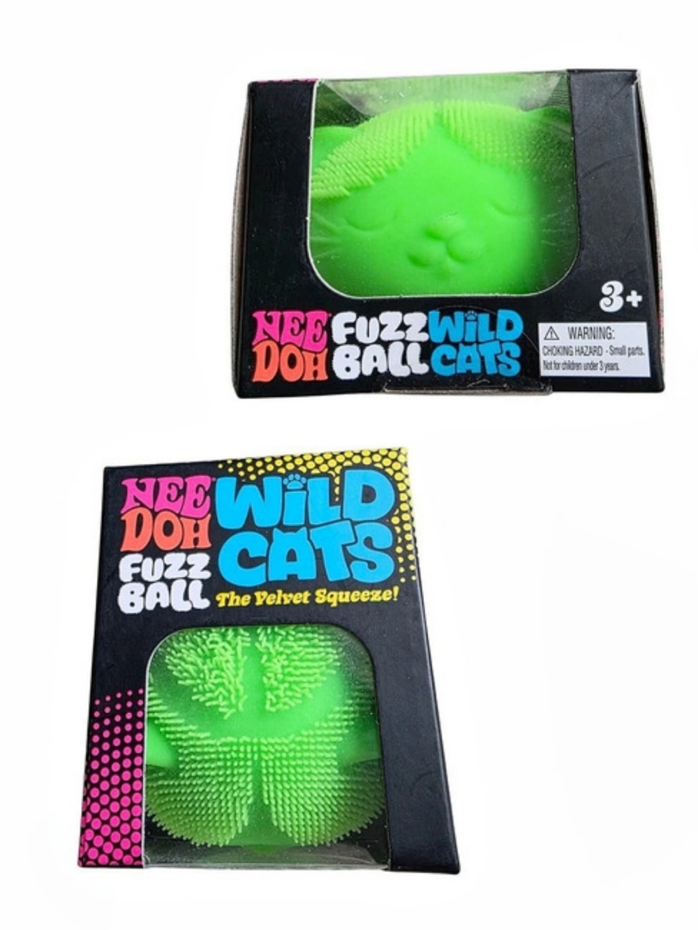 *AUTHENTIC* NeeDoh Wild Fuzz Ball Cats Green Sensory Toy